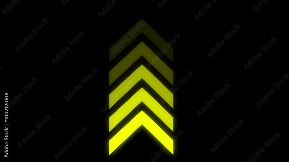 Poster white swipe up pointing solid arrow icon. up direction animated arrow on black background