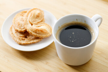 Palmier butterfly puff and Coffee