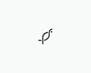 Letter PS, SP logo design vector template, initial logo,