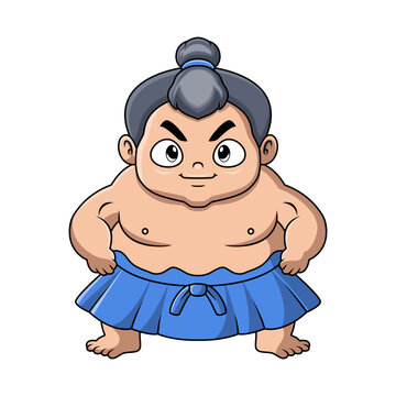recommend clip art: Cute boy sumo cartoon happy