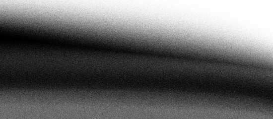 Black white dark gray silvery abstract background, color gradient wave, rough grain grainy grungy noise dust, brushed matte shimmery blur light, metallic steel metal effect design