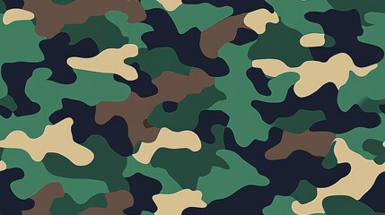 Fototapeta premium simple camouflage pattern vector in dark green, camo patterns