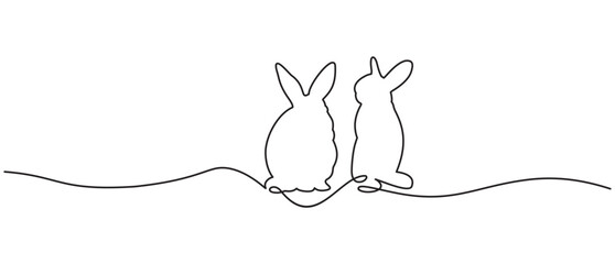 bunny line art .eps