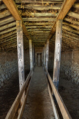 Obraz premium The turf houses of Hjarðarhagi farm in Iceland