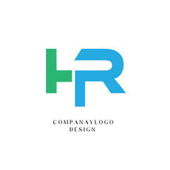 HR letter logo creative design with vector graphic, HR unique design