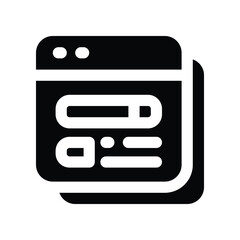 Fototapeta premium website icon. vector glyph icon for your website, mobile, presentation, and logo design.