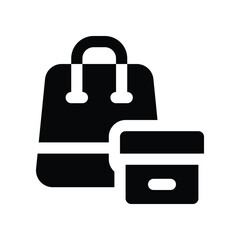 shopping bag icon. vector glyph icon for your website, mobile, presentation, and logo design.