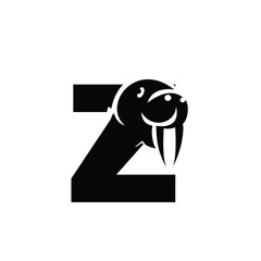Letter Z Walrus logo icon vector