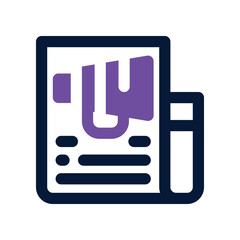 newspaper icon. vector dual tone icon for your website, mobile, presentation, and logo design.