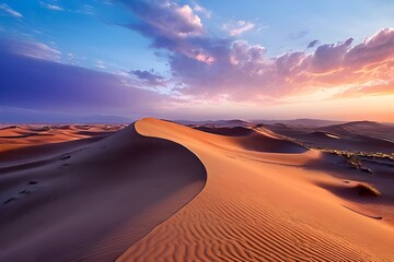 sunset in the desert