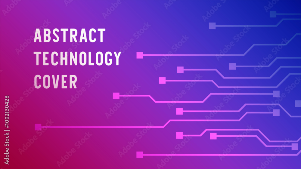 Aufkleber abstract technology circuit design with modern gradient and digital connections