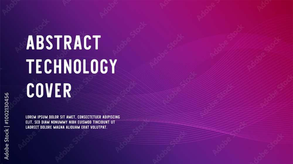 Aufkleber dynamic abstract technology cover with modern gradient and digital wave design