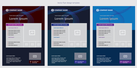 Modern corporate business flyer template design. Marketing agency flyer, business poster, brochure set