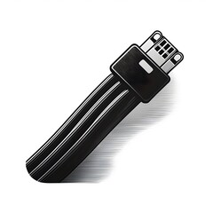 RJ45 LAN Icon Black Isolated in White Background. Lan Computer Logo Symbol Vector Design for Graphic Resources
