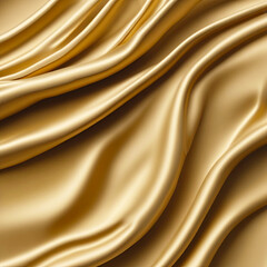 Fototapeta premium Gold silk wavy shining smooth decorative background