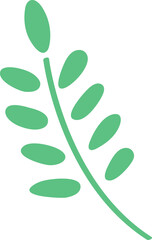 A green leaf of merry xmas