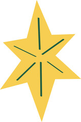 A yellow Christmas ornament