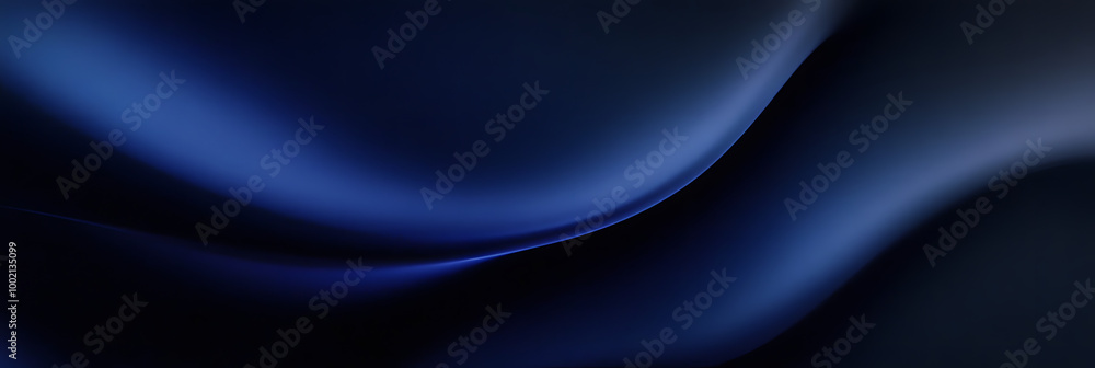 Aufkleber dark navy blue wave gray grainy noisy gradient background smooth textured header banner poster backd