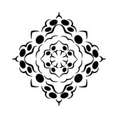 Simple Mandala Shape for Coloring. Vector Mandala. Floral. Flower. Oriental. Book Page. Outline 8