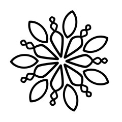 Simple Mandala Shape for Coloring. Vector Mandala. Floral. Flower. Oriental. Book Page. Outline 3