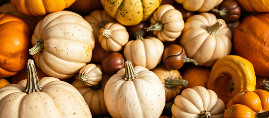 Fototapeta premium Autumnal Pumpkin and Squash Display