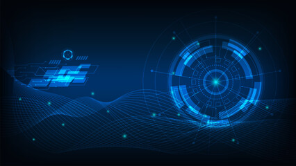 futuristic digital technology interface hud background