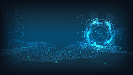 futuristic digital technology interface hud background