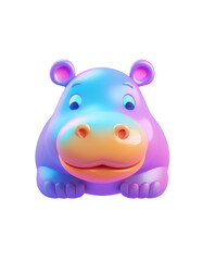 Hippopotamus 3d icon