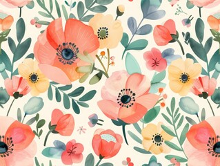 Tropical Paradise Animal Seamless Pattern – Perfect for Print and Web