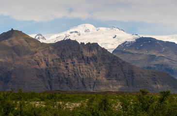 Campsite in Skaftafell Nature preserve in Iceland