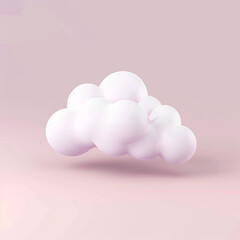 Fluffy cloud cartoon style