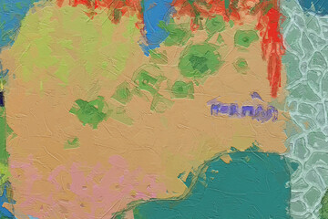 Oil paintings and various flowers, lotus leaves, lotus flowers, fish, horses, cats, dogs, beautiful scenery