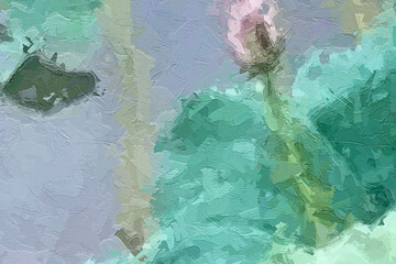 Oil paintings and various flowers, lotus leaves, lotus flowers, fish, horses, cats, dogs, beautiful...