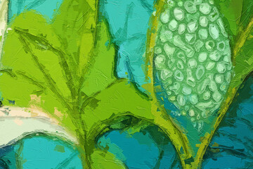 Oil paintings and various flowers, lotus leaves, lotus flowers, fish, horses, cats, dogs, beautiful...