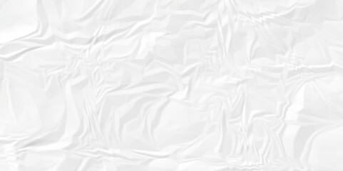 Empty White wrinkly backdrop paper background. panorama grunge wrinkly paper texture background, crumpled pattern texture. paper crumpled texture. white fabric crushed textured crumpled.