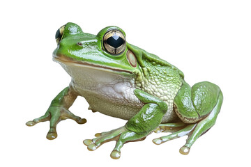 Obraz premium Sitting frog on transparent background