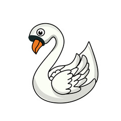 white swan vector illustration