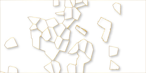 Golden gradient lines stroke abstract white crystalized broken glass background. arabian Stylish Seamless pattern on white background. Creative design. abstract desktop texture design digital art wall