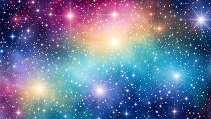 Colorful stars in space