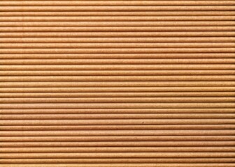 Closeup View of Brown Corrugated Cardboard Texture Perfect for Backgrounds and Design Projects