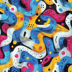 Obraz premium Vibrant Elegant Dream Art Pattern: High-Resolution Seamless Pattern for Premium Designs-Perfect for Print and Web