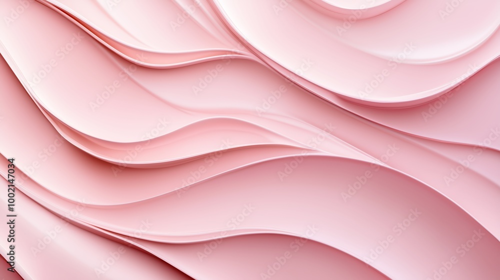 Poster soft pink waves of layered textures create a soothing background for artistic or design projects, ev