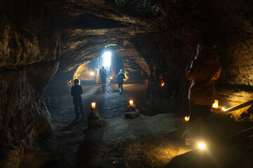 Caves of Hella in Iceland