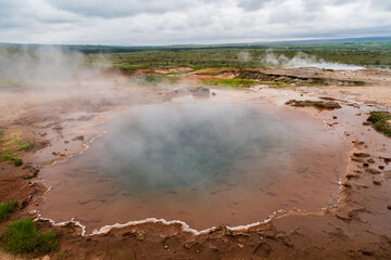 Geysir Hot Springs in Haukadalsvegur, Iceland