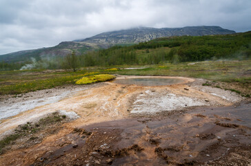 Geysir Hot Springs in Haukadalsvegur, Iceland