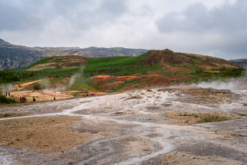 Geysir Hot Springs in Haukadalsvegur, Iceland