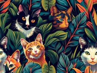 Obraz premium Vibrant Elegant Dream Art Pattern: High-Resolution Seamless Pattern for Premium Designs-Perfect for Print and Web