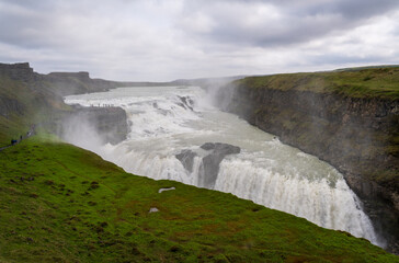 Gullfoss Falls Waterfall in Iceland