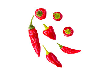 Red chilly pepper and raw rosemary branches