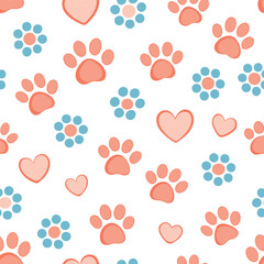 Fototapeta premium Seamless hearts pattern for a romantic Valentine's Day design with pink and red heart illustrations, perfect for wedding decorations or love-themed wallpaper